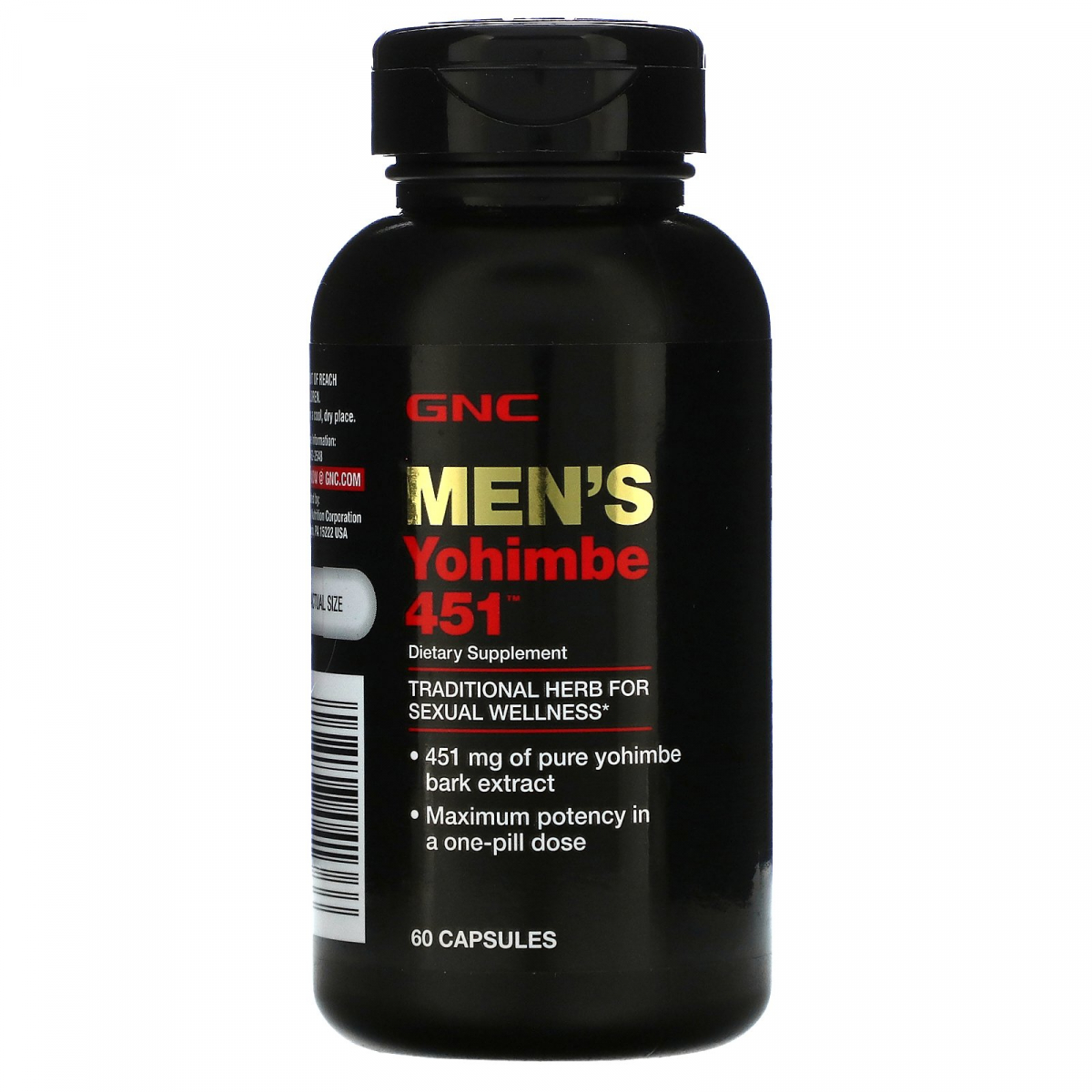 

Йохимбе 451 для мужчин, Men's Yohimbe 451, GNC, 451 мг, 60 капсул