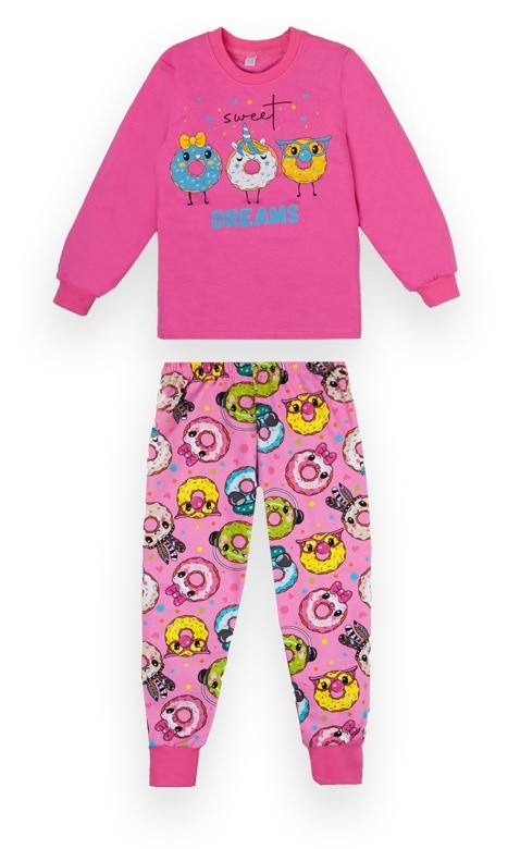 

Детская пижама для девочки Габби PGD-21-20 *Пончики* 116 малиновый (13056)