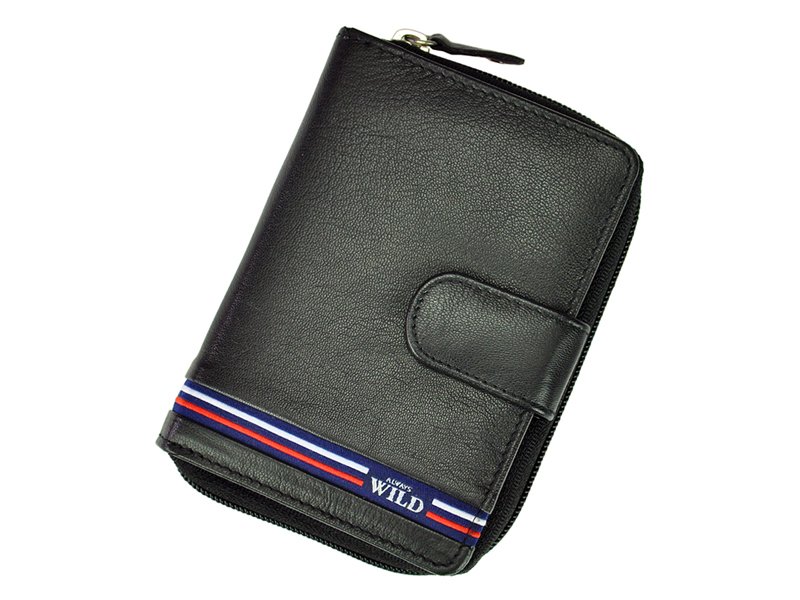 

Женский кожаный кошелек Wild N503-GV Черный