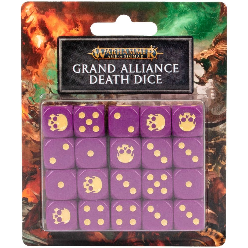 

Настольная игра Games Workshop AGE OF SIGMAR AOS: GRAND ALLIANCE DEATH DICE SET (99220299087) (5011921143870)