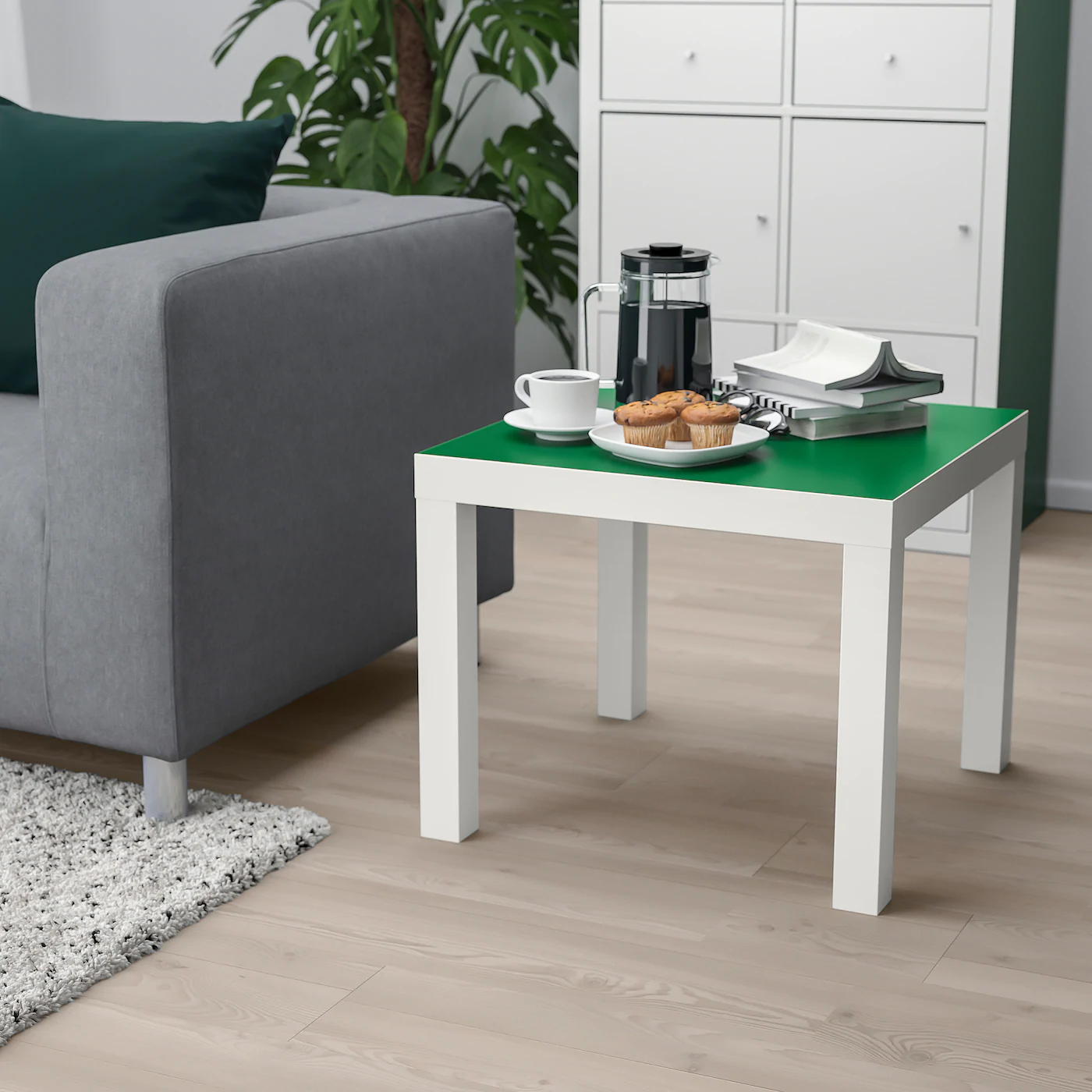 

Журнальний столик LACK 55х55 см IKEA 104.625.90 білий/ зелений