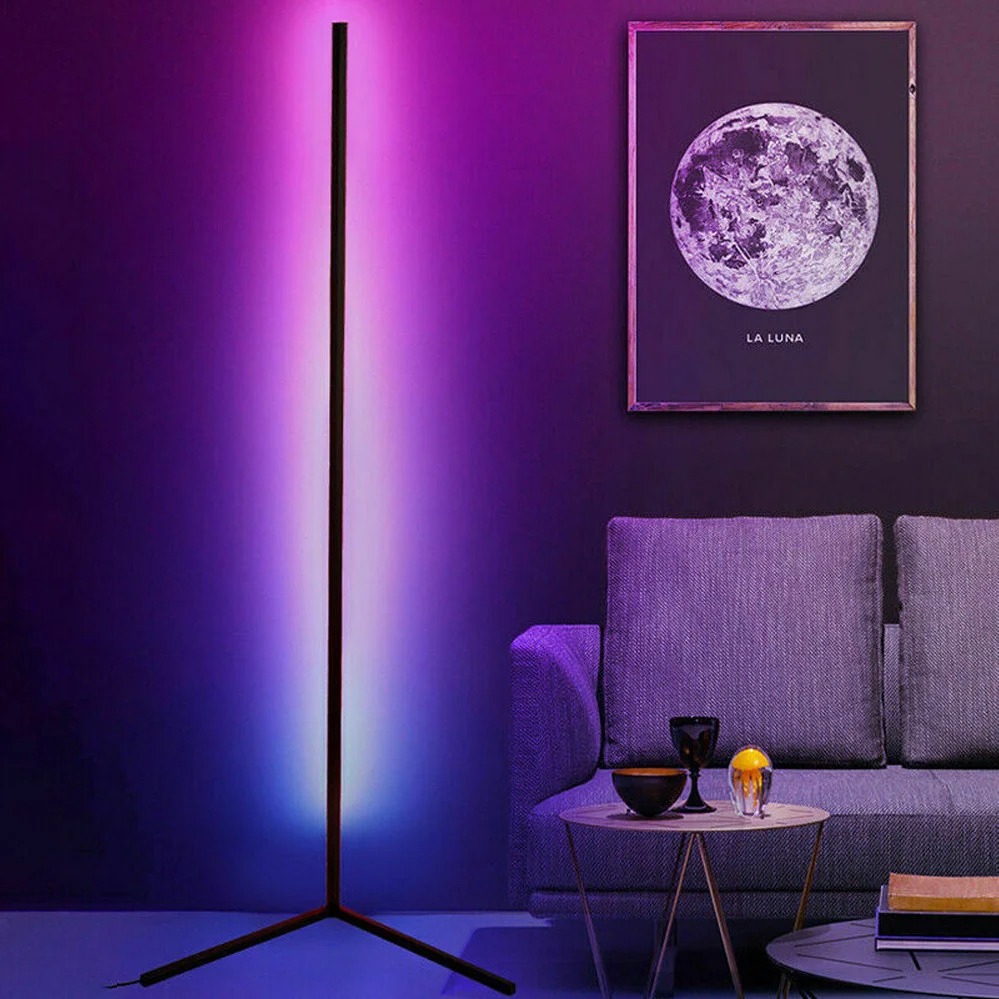 

Торшер угловой LED лента RGB 150 см с пультом ДУ регулировка яркости и цвета