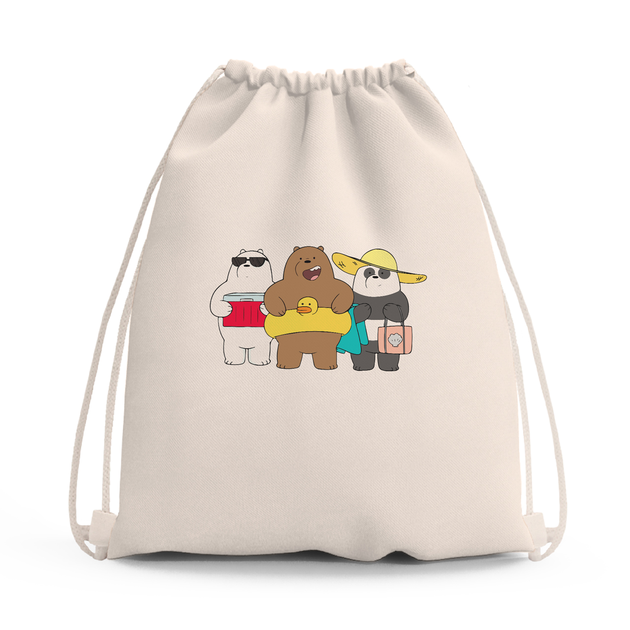 

Сумка для обуви Вся правда о медведях (We Bare Bears) (10428-2893-1) Бежевая