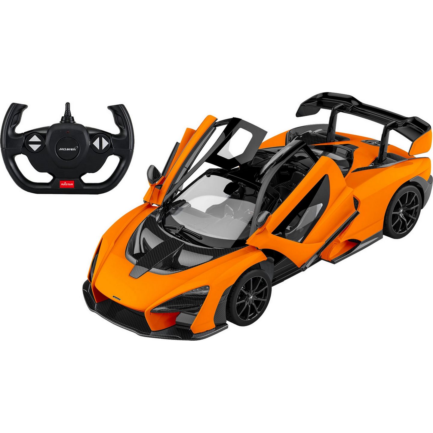 

Машинка на радиоуправлении McLaren Senna Rastar с рулём оранжевая 1:14 R-96660