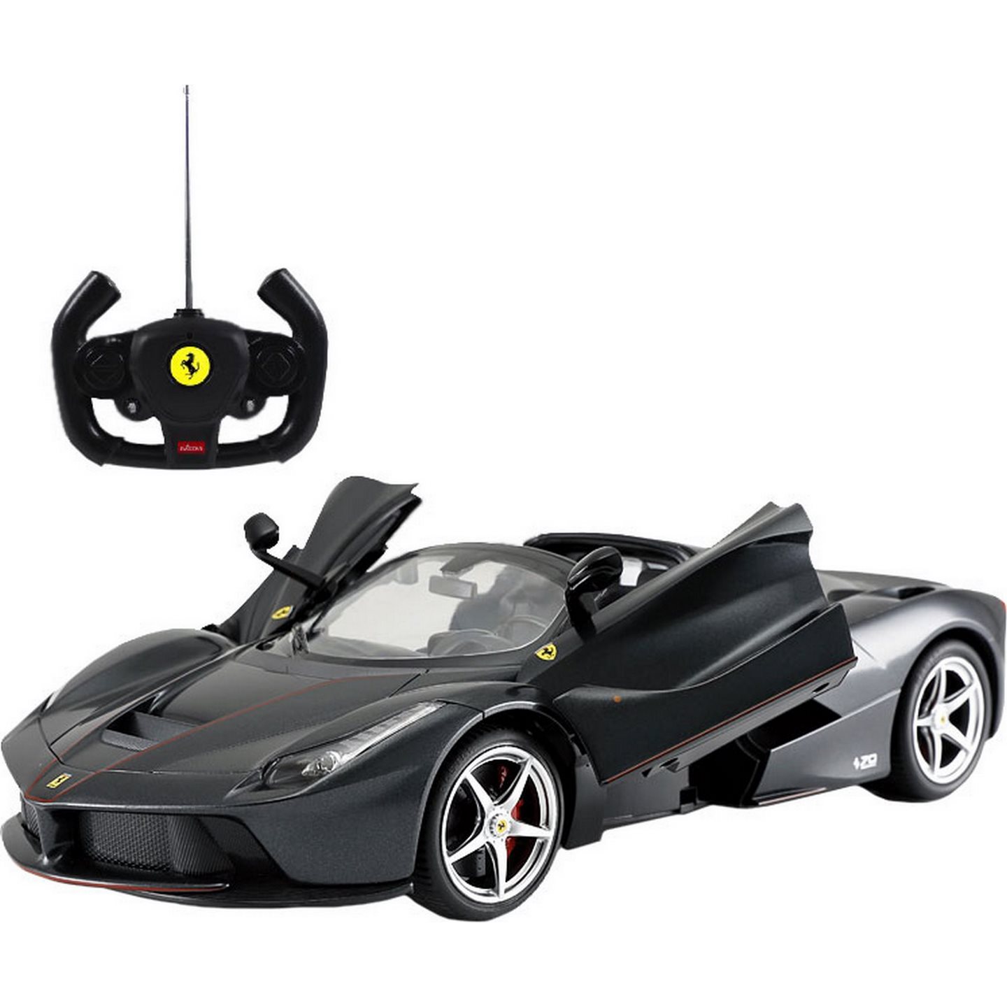 

Машинка на радиоуправлении Ferrari LaFerrari Aperta с рулём черная 1:14 R-75860