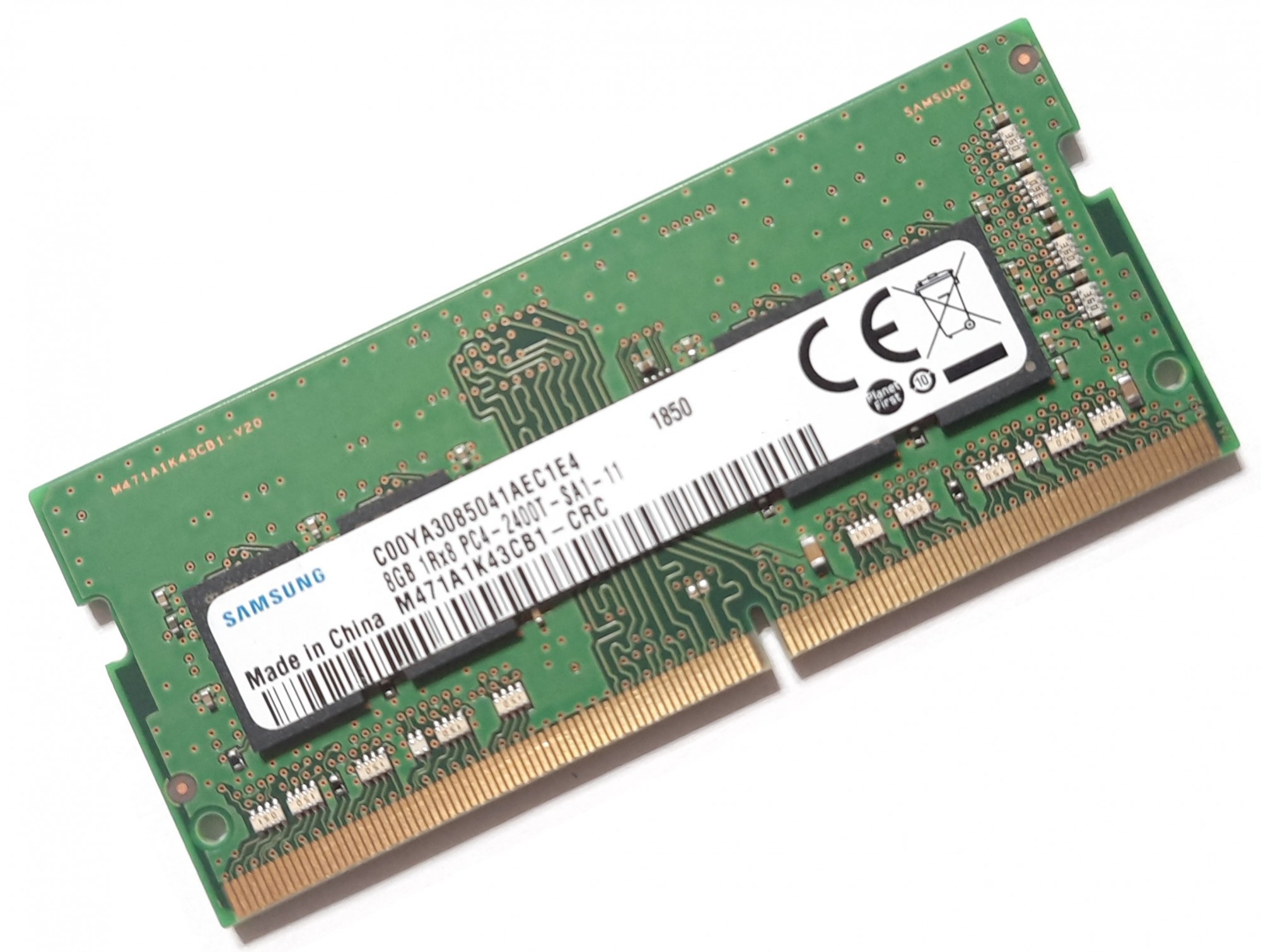 

Оперативная память Samsung 8GB DDR4-2400 1Rx8 PC4-2400 для ноутбука