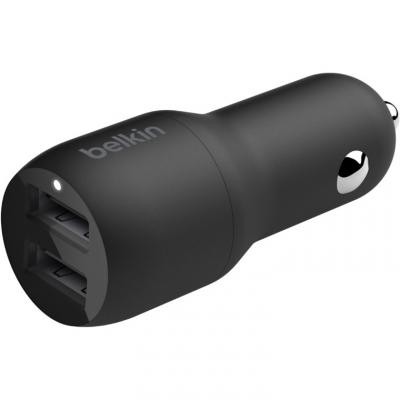 

Зарядное устройство Belkin Car Charger 24W Dual USB-A, USB-A - MicroUSB, 1m, black