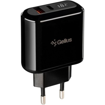 

Зарядное устройство Gelius Pro Zion QC3.0 PD2.0 18W with LCD GP-HC010 1USB(3А) + 1USB T