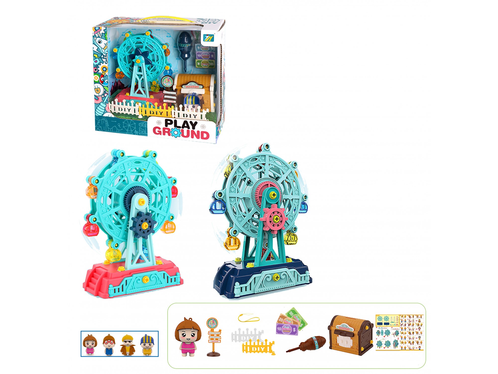 

Парк аттракционов Jiehui Toys 1100 Колесо обозрения, разбирается (6910010911002)