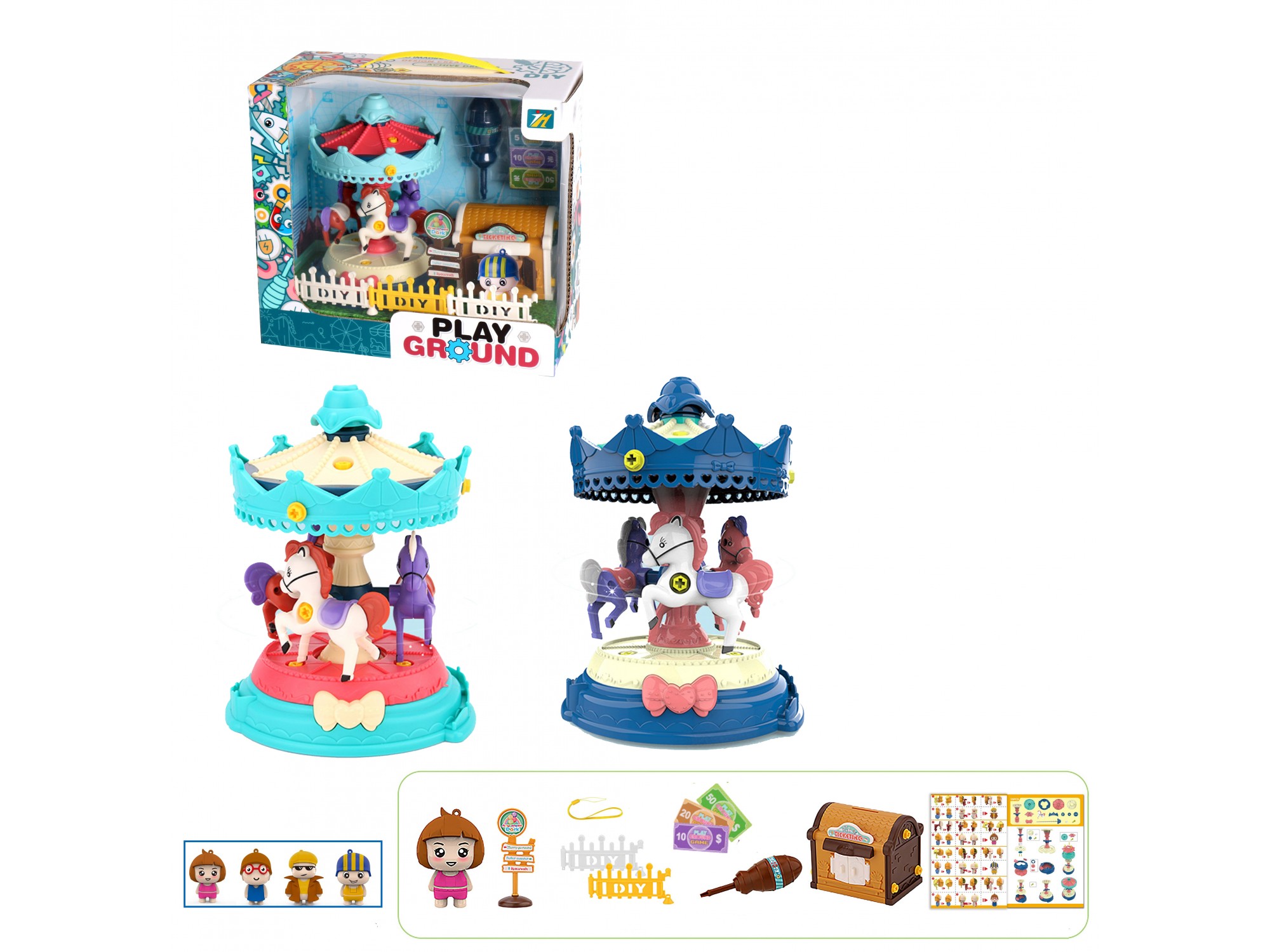 

Парк аттракционов Jiehui Toys 1102 Карусель, разбирается (6910010911026)