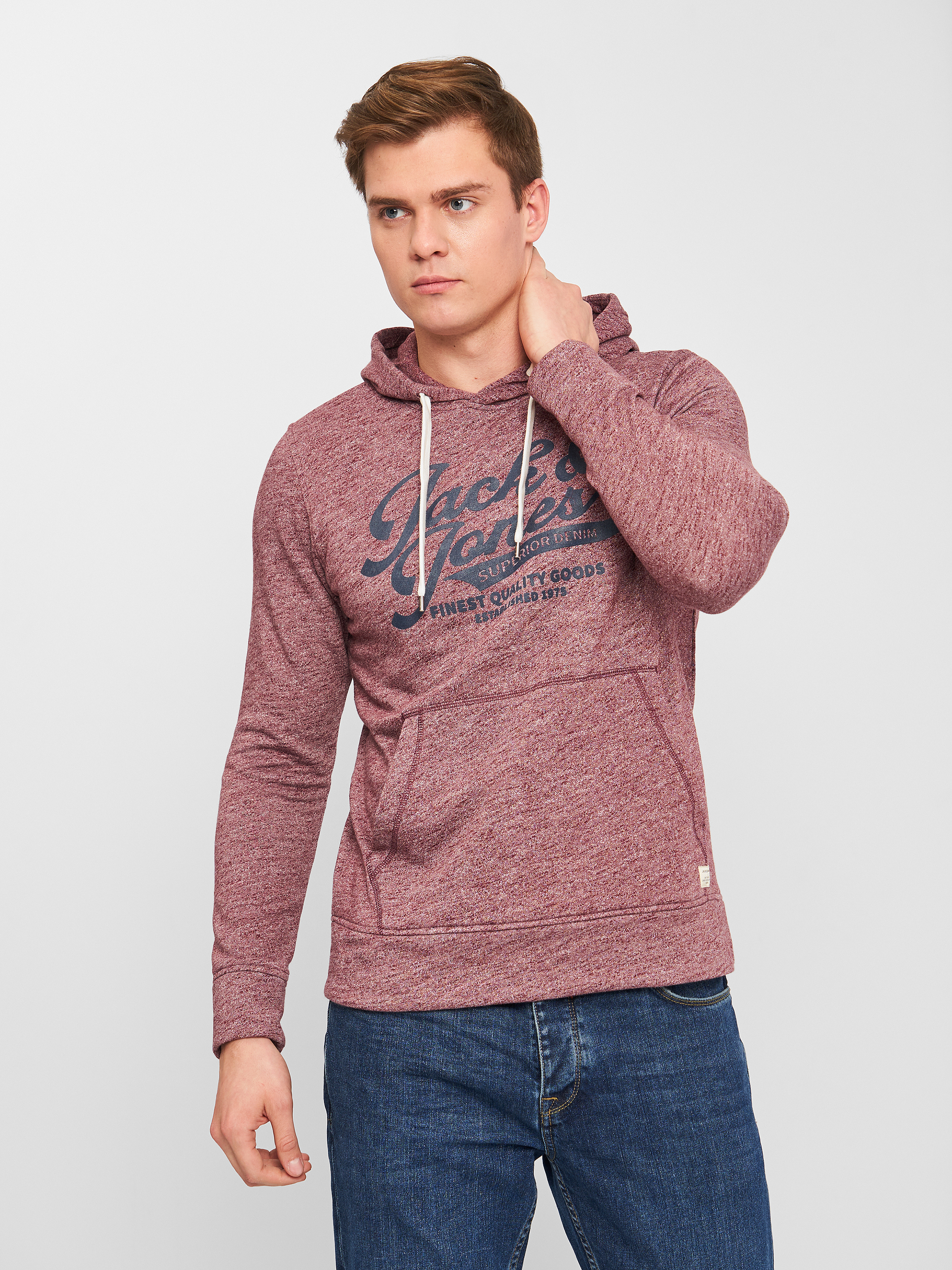 

Худи Jack & Jones XAZ118322MBIG  Бордовый/Белый, Худи Jack & Jones XAZ118322MBIG M Бордовый/Белый