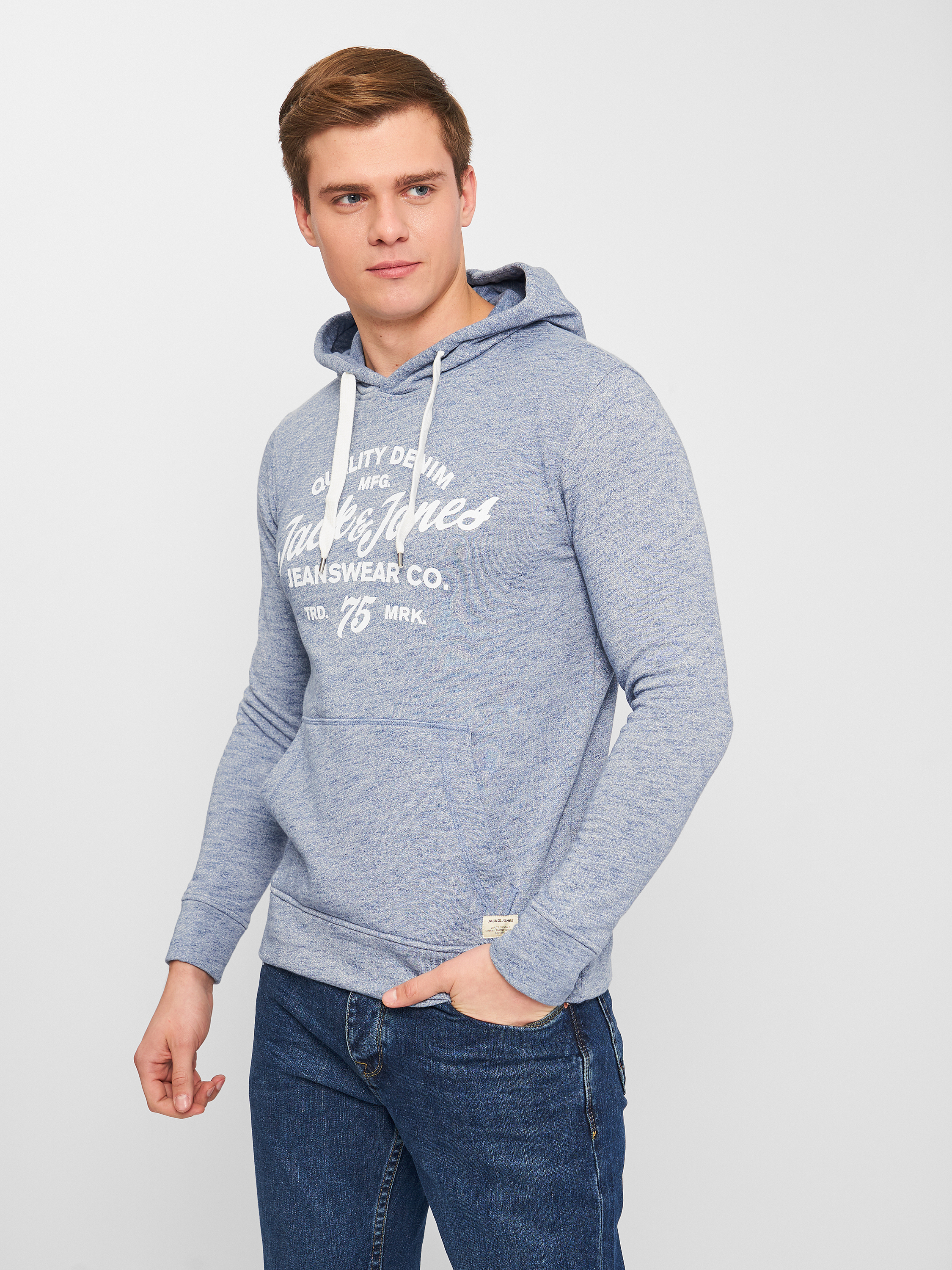 

Худи Jack & Jones XAZ259809LCLV  Голубой/Белый, Худи Jack & Jones XAZ259809LCLV S Голубой/Белый