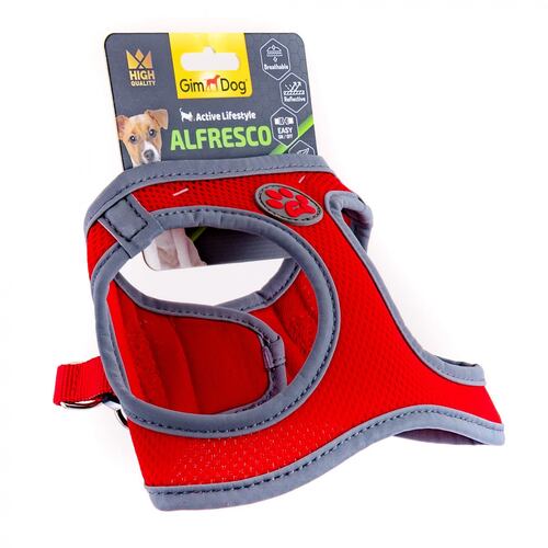 

Шлея для собак красная Alfresco GimDog BGL-GP-309