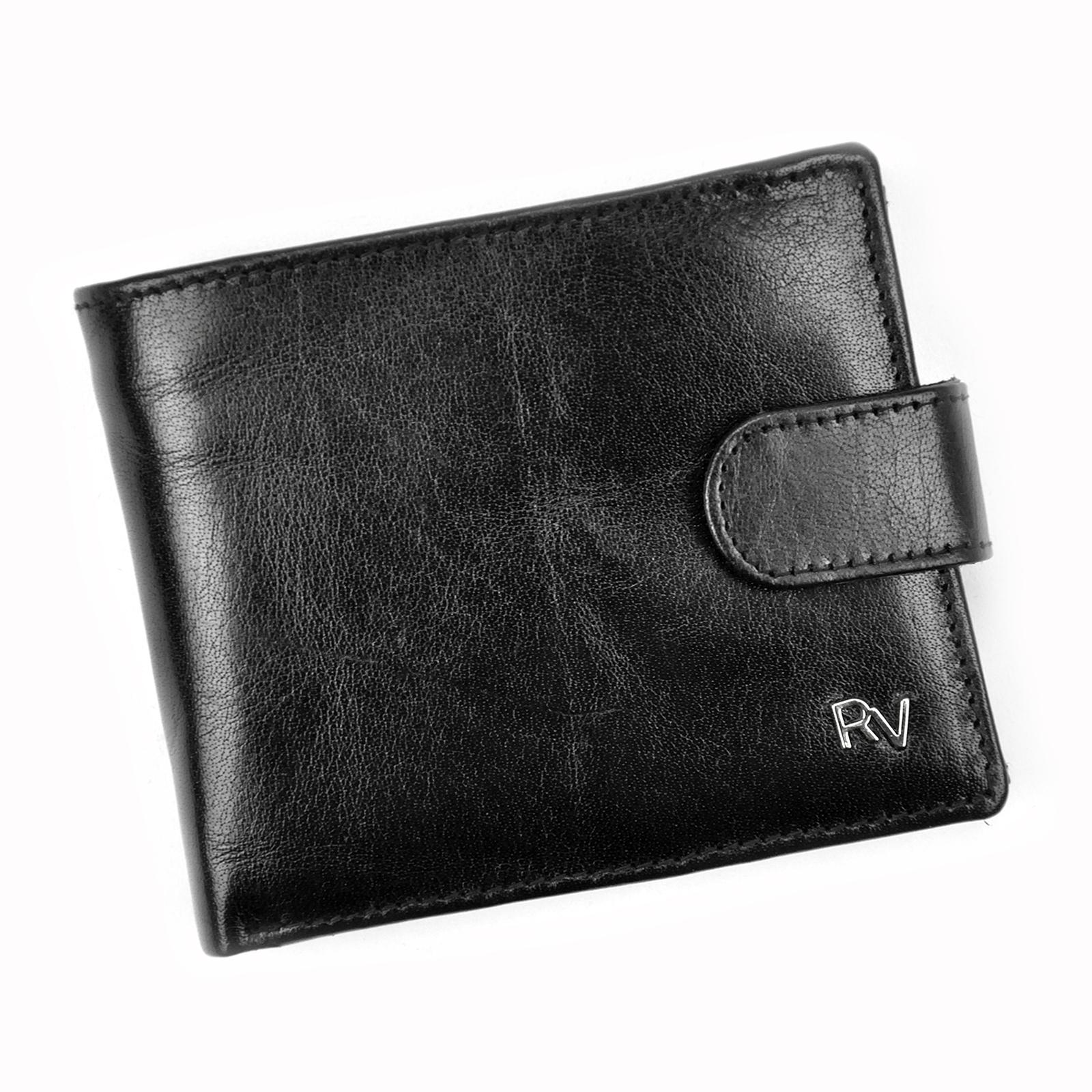 

Мужской кожаный кошелек Rovicky RV-70616 Черный