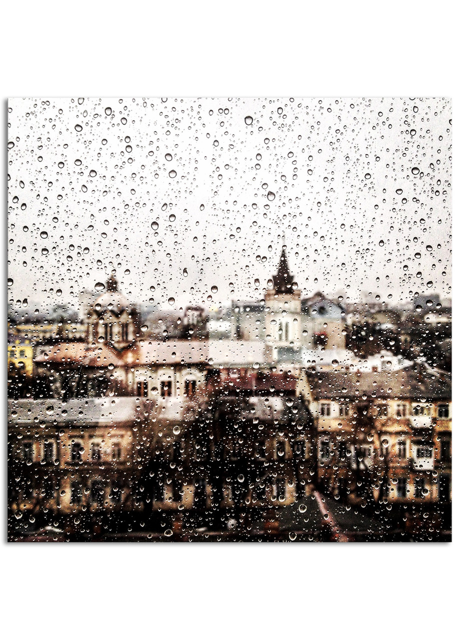 

Фотокартина на холсте Капли дождя, 100*100 см