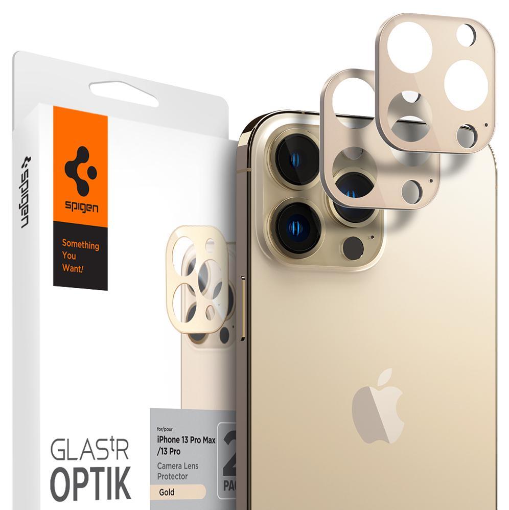 

Стекло на камеру Spigen Optik Camera Lens Protector 2-pack iPhone 13 Pro / 13 Pro Max Gold