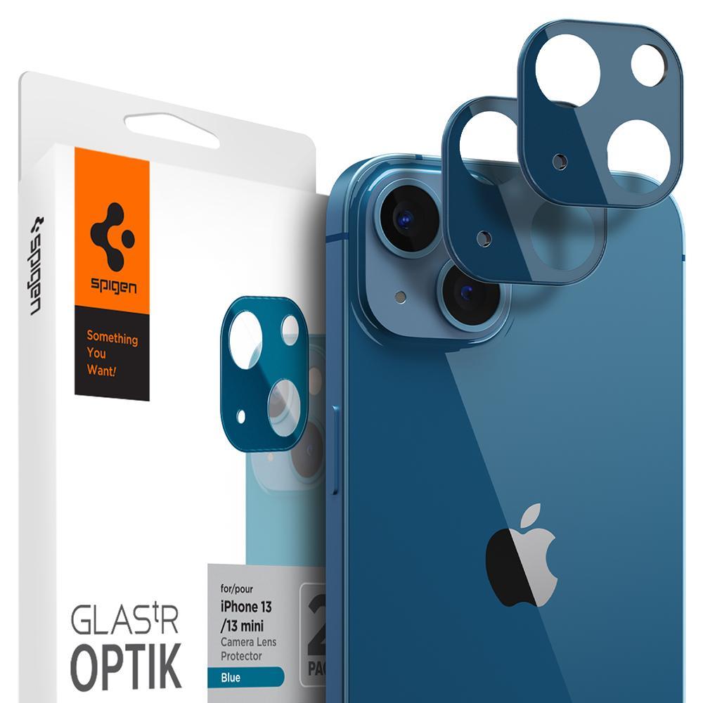 

Стекло на камеру Spigen Glastr Optik Camera Lens Protector 2-pack для iPhone 13 / 13 Mini Blue