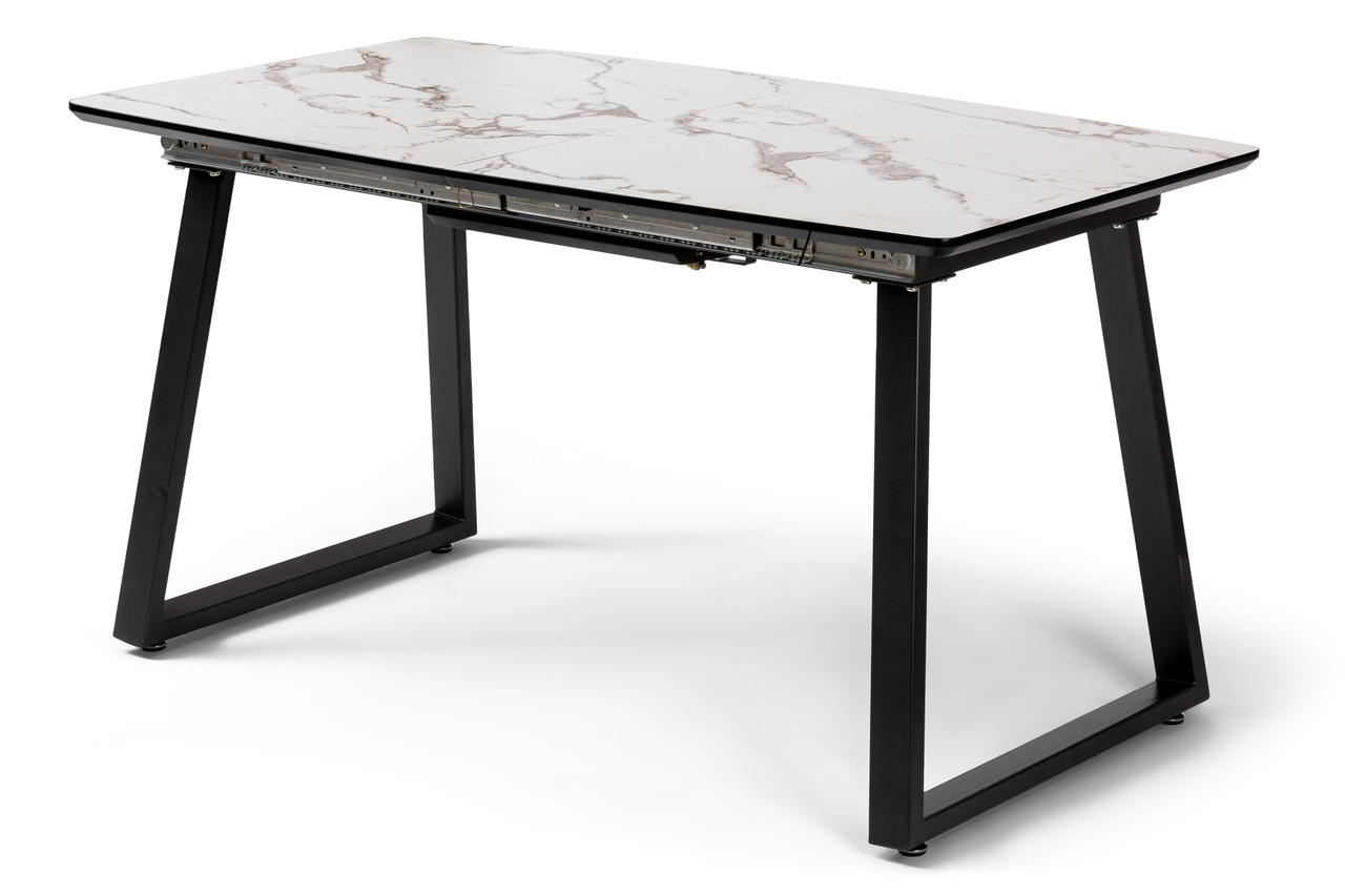 

Стол обеденный раскладной 6-8 мест белый marble 140 см. Logan