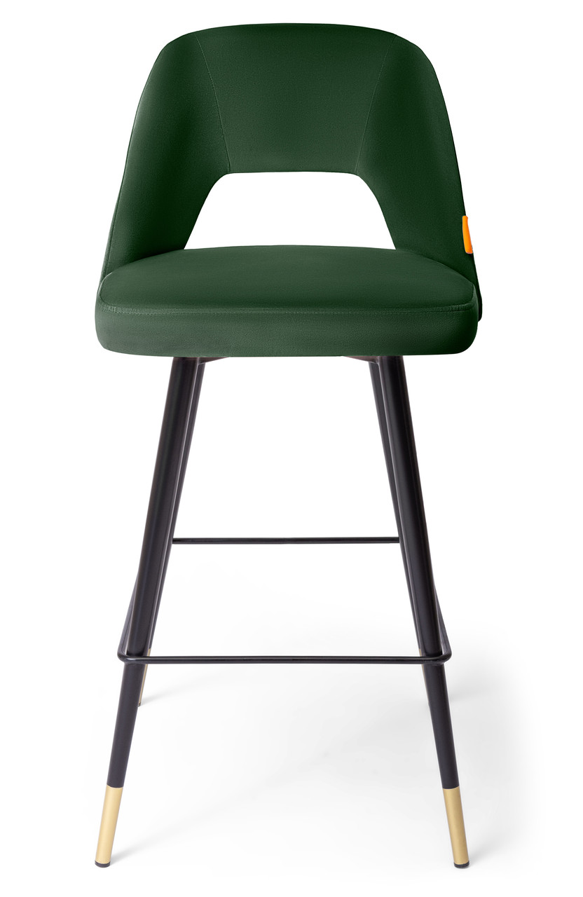 

Барный стул зеленый мягкая бархатная обивка Hugo Malachite velvet