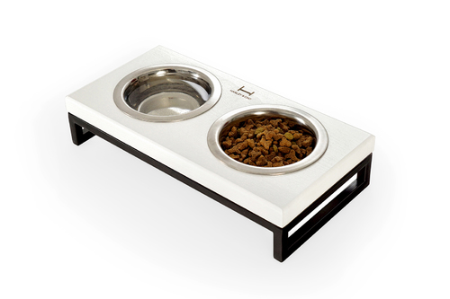 

Миски на подставке Lunch Bar White wood + Black, натуральное дерево XS (28x14x5cm / Миски по 0,2л) Harley & Cho BGL-HL-622
