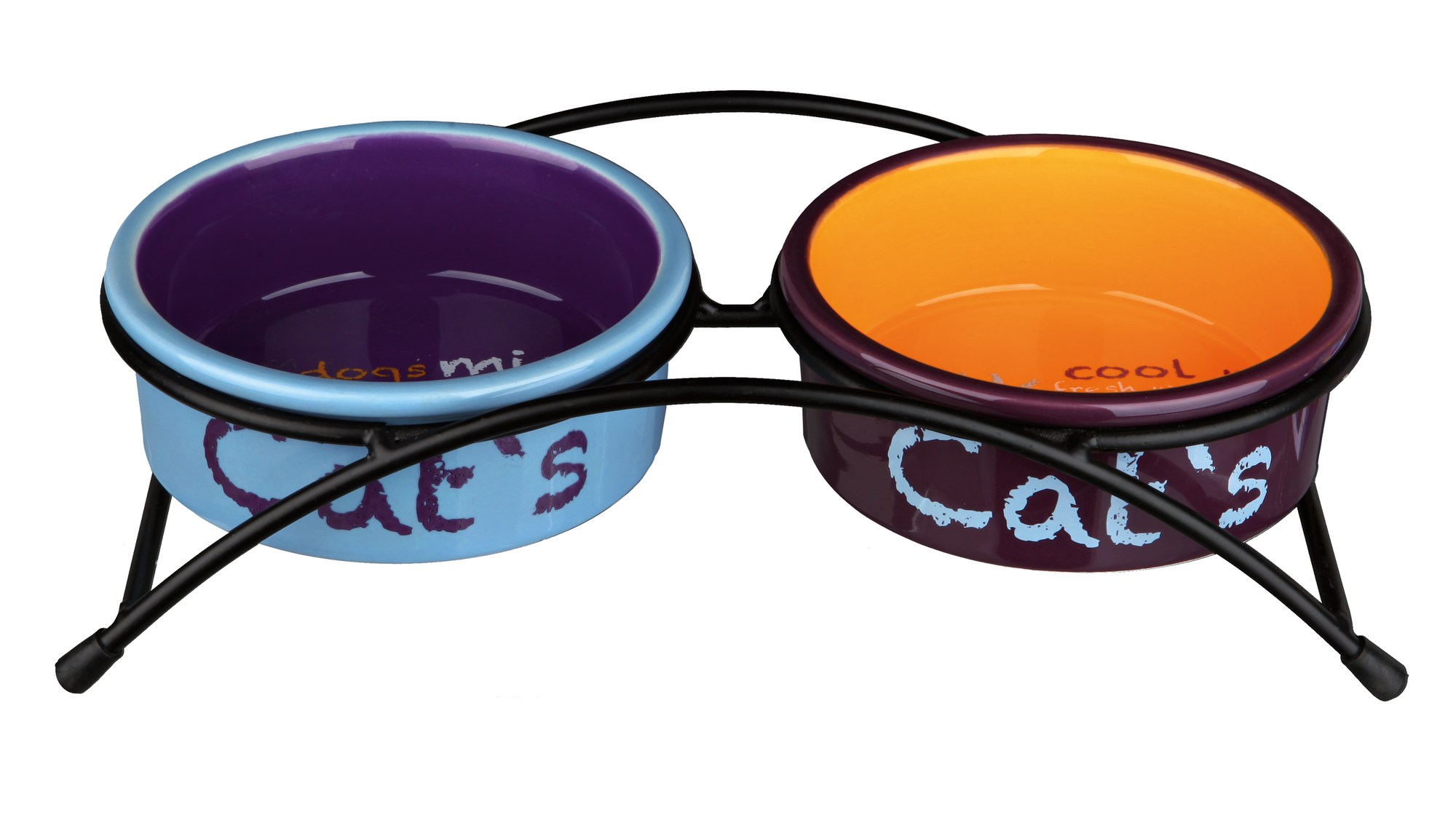 

Подставка с двумя керамическими мисками для кошек Eat on Feet Ceramic Bowl Set 300 мл Ø 12 см Trixie BGL-TX-377
