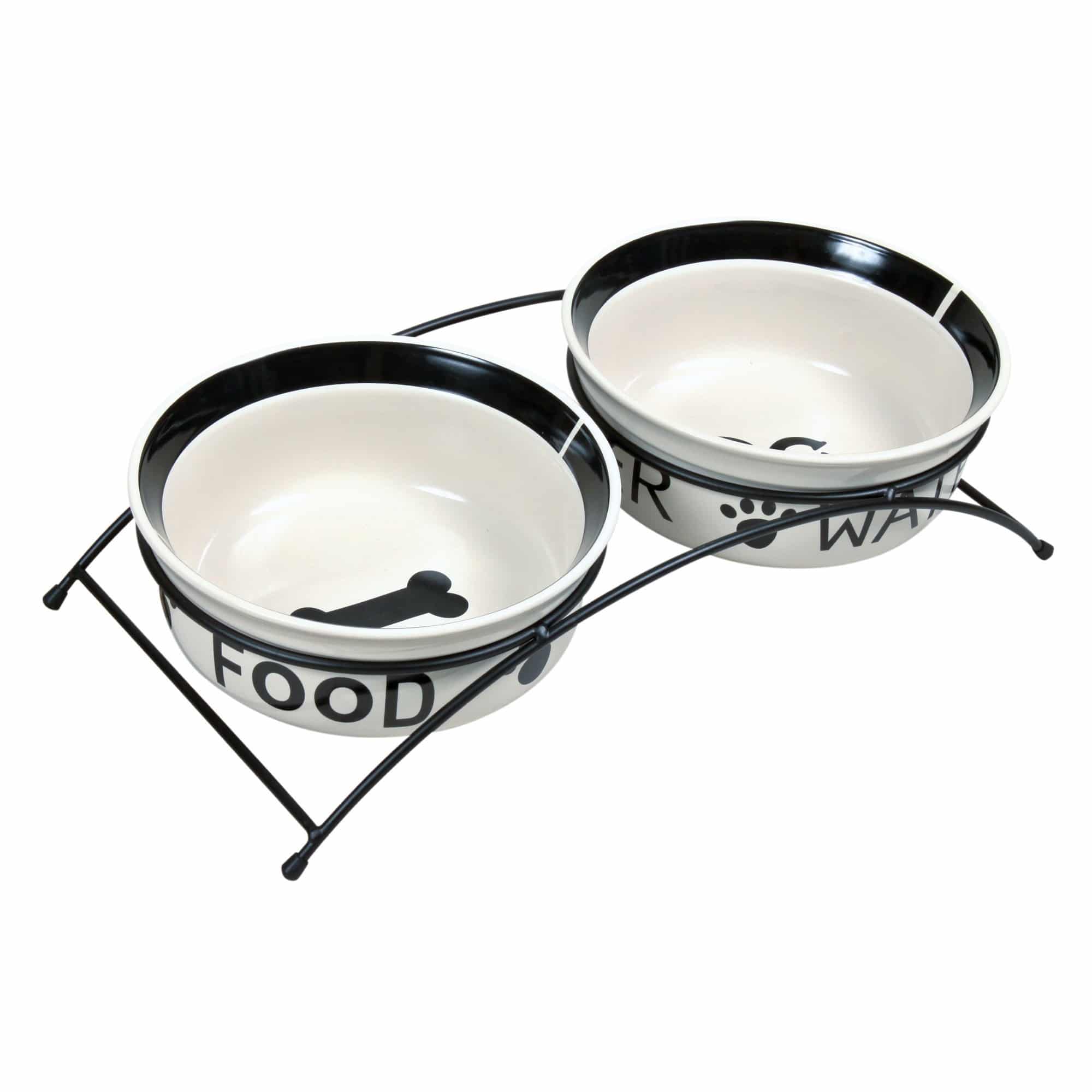 

Подставка с двумя керамическими мисками для собак Eat on Feet Ceramic Bowl Set 250 мл Ø 13 см Trixie BGL-TX-529
