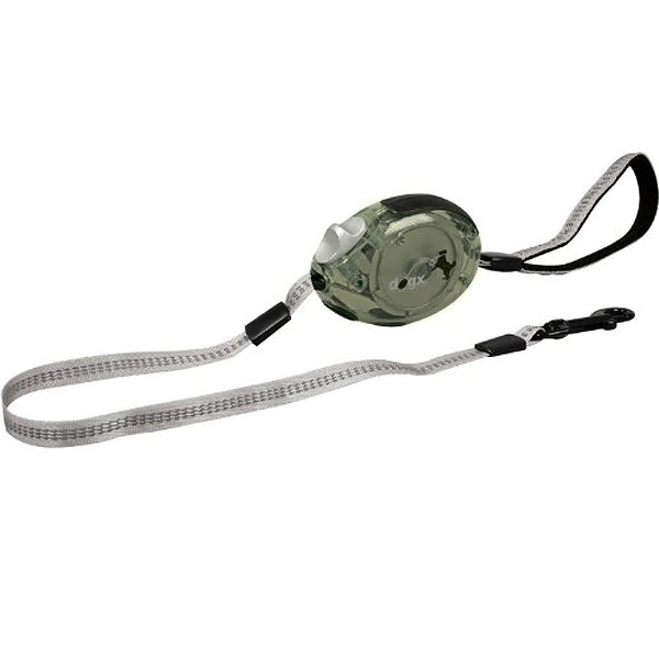 

Поводок-рулетка для собак DogxToGo Belt Glassy серый для собак до 35 кг длина 2 м Flamingo BGL-KF-738