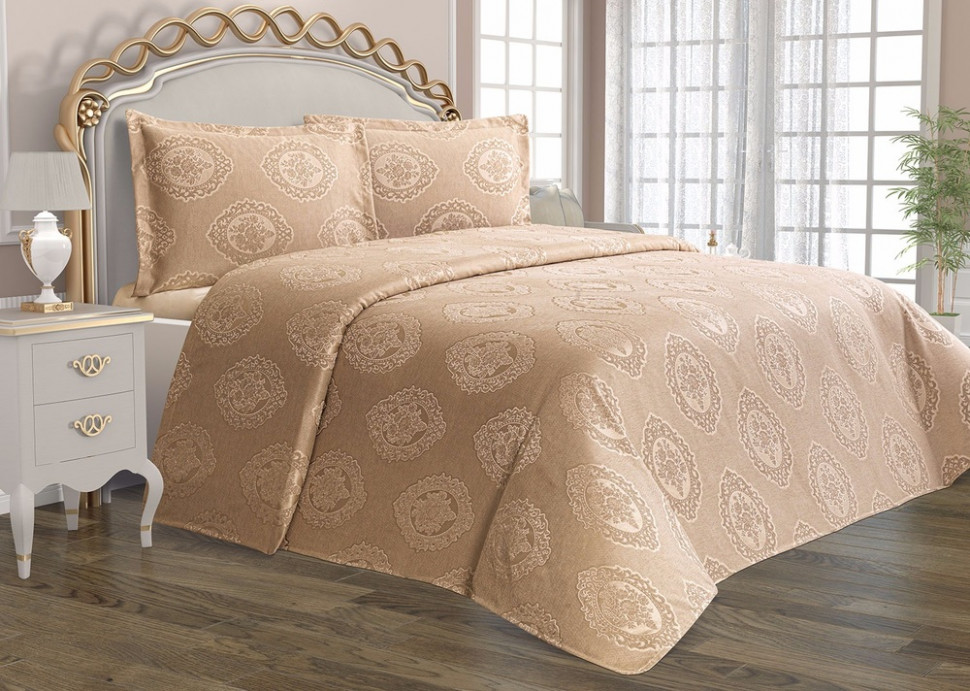 

Покрывало с наволочками Tropik Home Lotus Beige 220x230 02003323