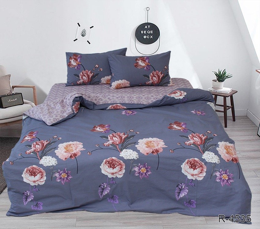 

Постельное белье из ранфорса с компаньоном TAG R4535 Полуторный