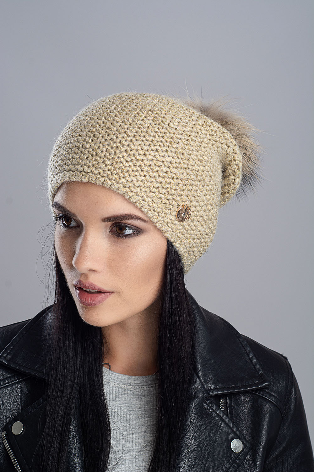 

Женская Шапка Leks-Jolie Санремо Размер (53-57) Цвет (песок)