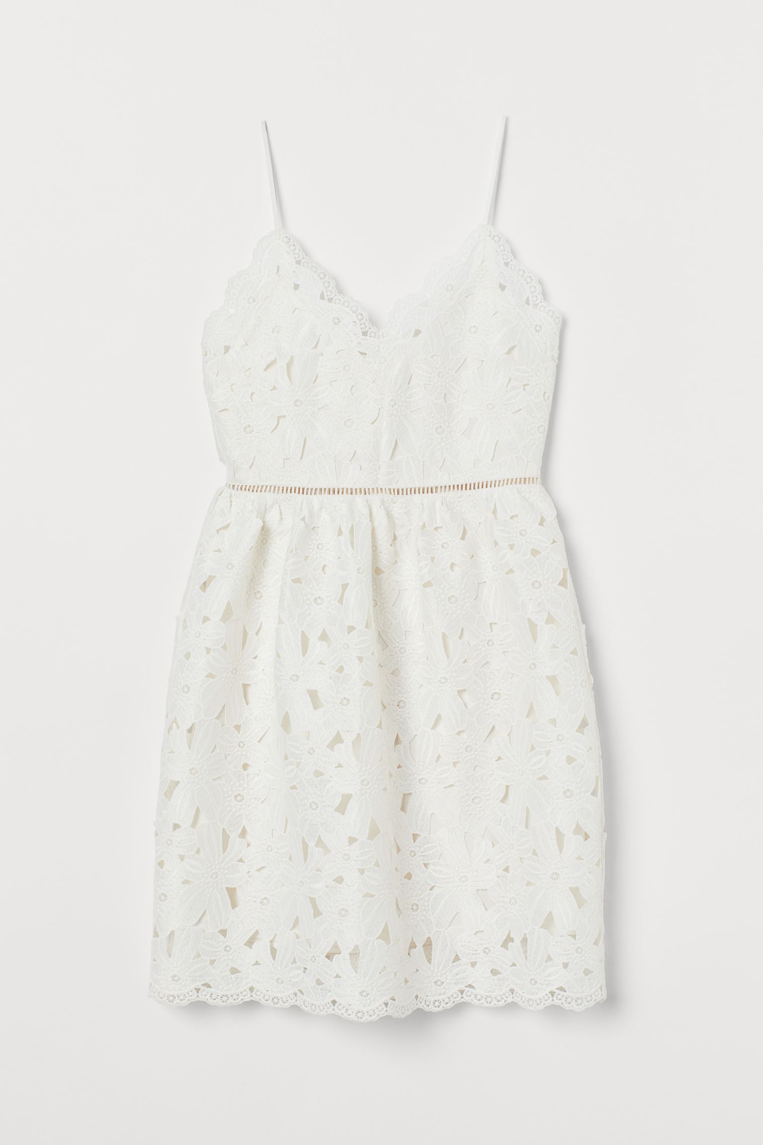 

Платье H&M  белый 1012857621, Платье H&M 36 белый 1012857621