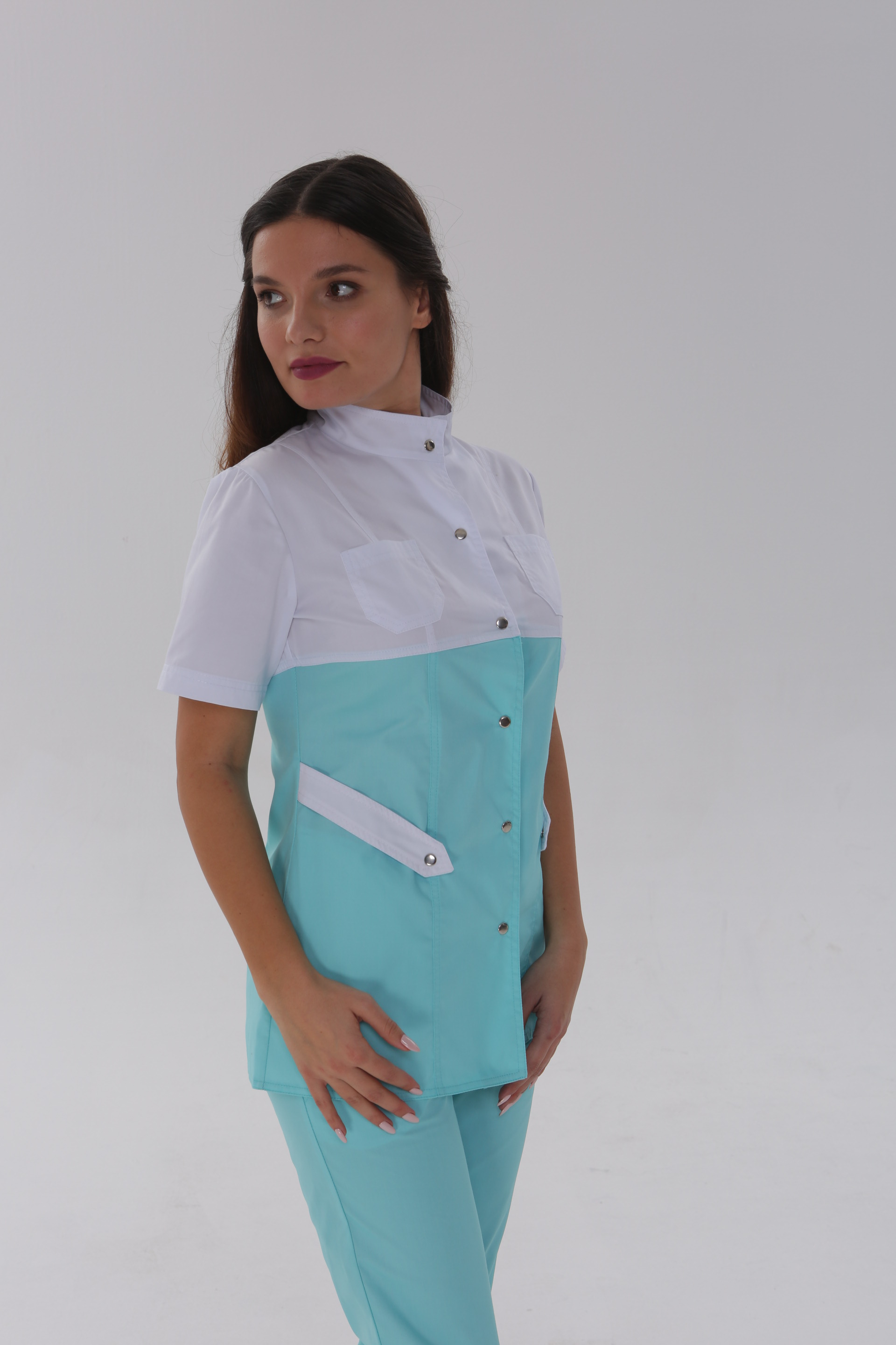 

Куртка медицинская Женский In White 123 48 Белый/Тиффани