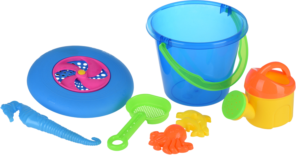 

Набор для игры с песком Same Toy с Летающей тарелкой Синее ведерко 8 предметов (HY-1205WUt-1)