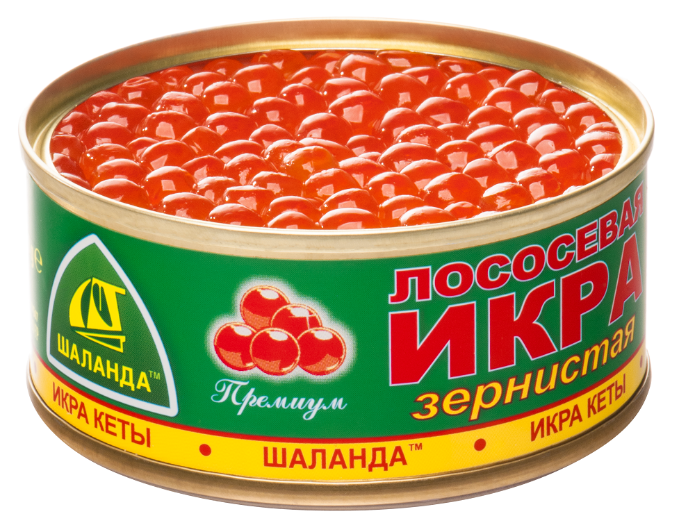 Ікра червона кети Шаланда Преміум зерниста свіжа 100 г у жерстяній ...