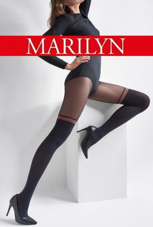 

Колготки с эффектом чулок Marilyn Zazu R13 40/20 den 3/4 Черные