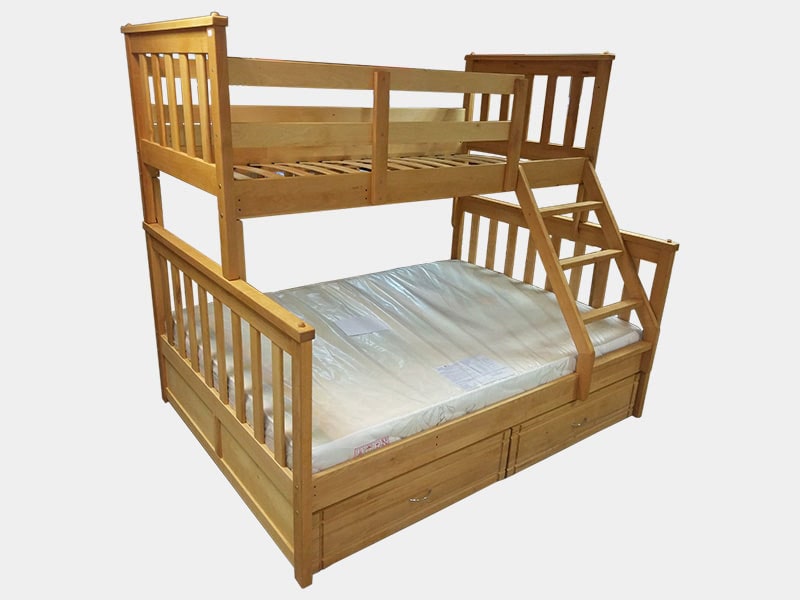

Трехспальная кровать Олигарх 1900х1200 мм., с ящиками, Ольха