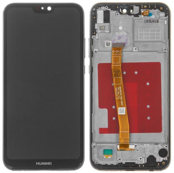 

Дисплей для Huawei P20 Lite 2018 с сенсором и рамкой, черный High copy