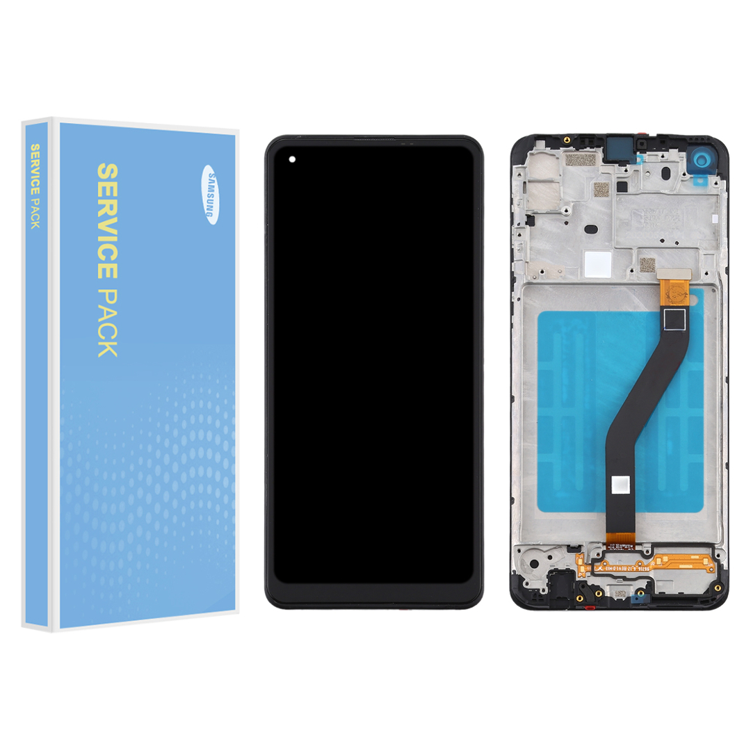 

Дисплей для Samsung A21 2020 A215 Black GH82 22836A с рамкой Service Original