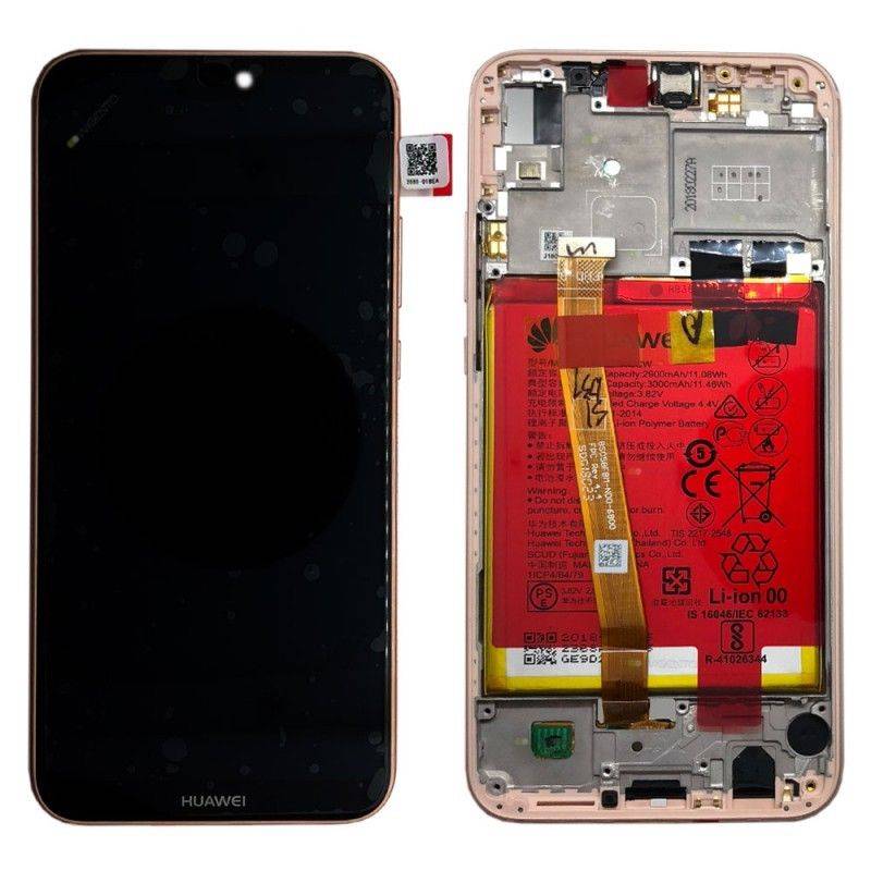 

Дисплей для Huawei P20 Lite Pink в сборе с рамкой, акб и датчиками Service Original