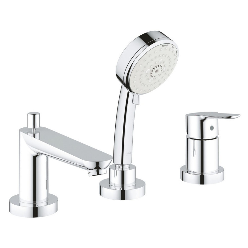 

Смеситель на борт ванны Grohe Bau Edge (цвет - хром), с душевым гарнитуром (2511700A)