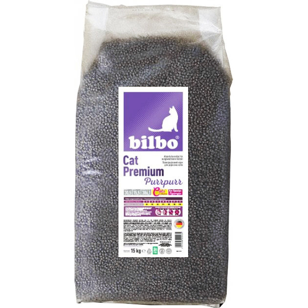 

Сухой полнорационный корм для взрослых кошек Bilbo Cat Premium Purrpurr 15 кг