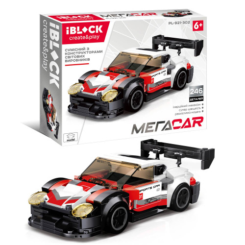 

Конструктор IBLOCK мега CAR 246 дет. (PL-921-302)
