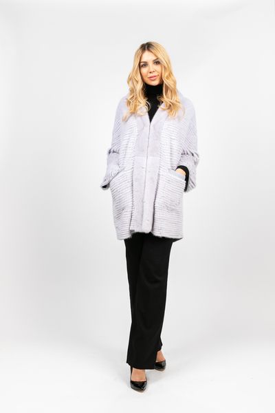 

Вязанная норка PARKA+ 01360 Блакитний, Вязанная норка PARKA+ 01360 Блакитний M