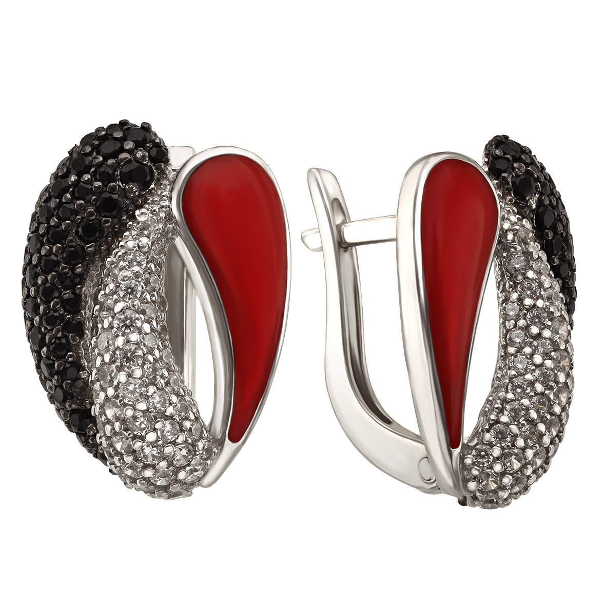 

Серебряные серьги с фианитами и эмалью Tango Jewellery Company 420281А