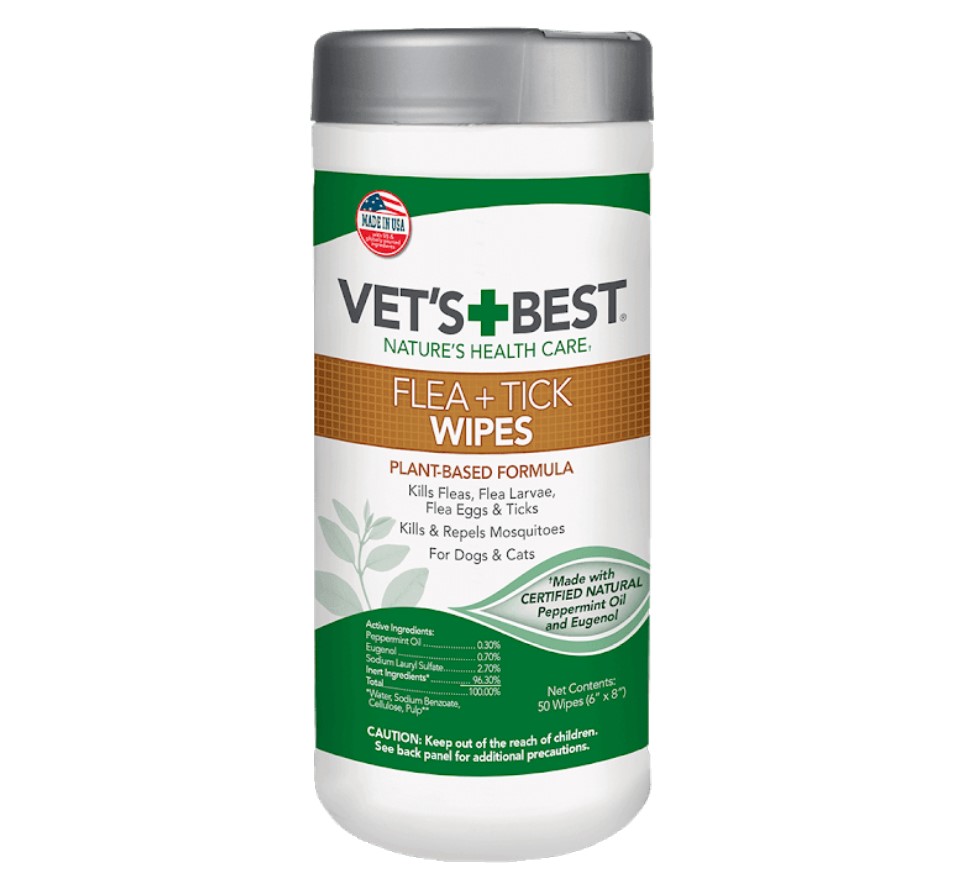 

Влажные салфетки от насекомых для собак Flea&Tick Wipes VET`S BEST 50 шт Vet's Best BGL-VB-31
