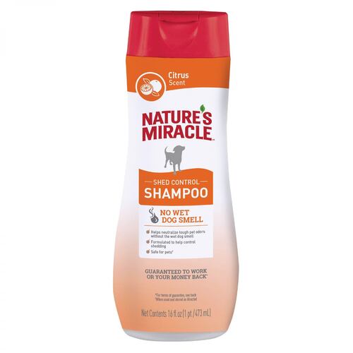 

Шампунь для собак для регуляции линьки 8in1 Shed Control Shampoo - Citrus Scent 473 мл Natures Miracle BGL-NM-249