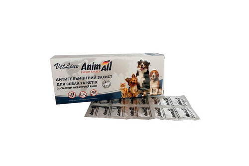 

Антигельминтная защита для котов и собак VetLine 50 таблеток AnimAll BGL-AL-1781