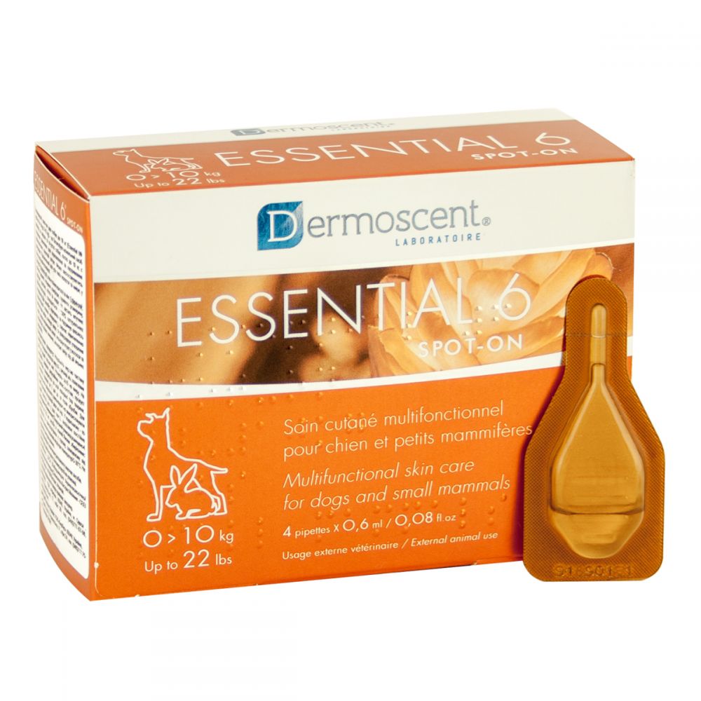 

Средство по уходу за кожей и шерстью собак весом до 10 кг Dermoscent Essential 6 spot-on 4 пипетки по 0.6 мл Dermoscent® BGL-DE-15