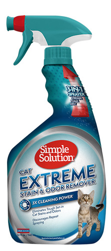 

Сверхмощное концентрированное жидкое средство Extreme Cat Stain&Odor Remover 945 мл Simple Solution BGL-SS-04