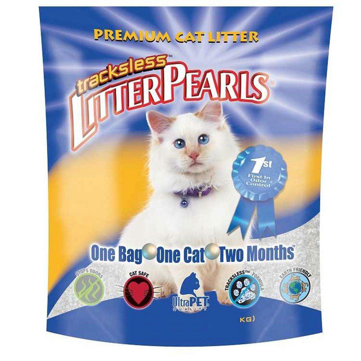 

ТРАКЛЕС кварцевый наполнитель для туалетов котов TrackLess 7,6 л - 3,63 кг Litter Pearls BGL-LP-02